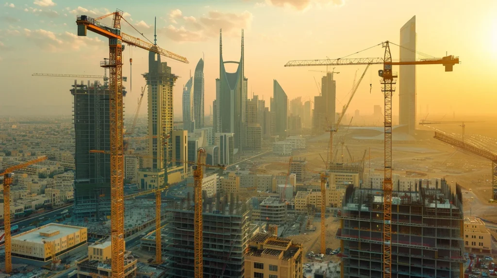 Saudi Arabia construction boom with 1.5 trillion dollars in Vision 2030 projects